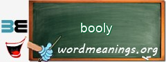 WordMeaning blackboard for booly